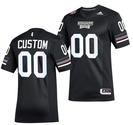 Custom Mississippi State Bulldogs Jersey Name and Number NCAA College Football Black by My Store