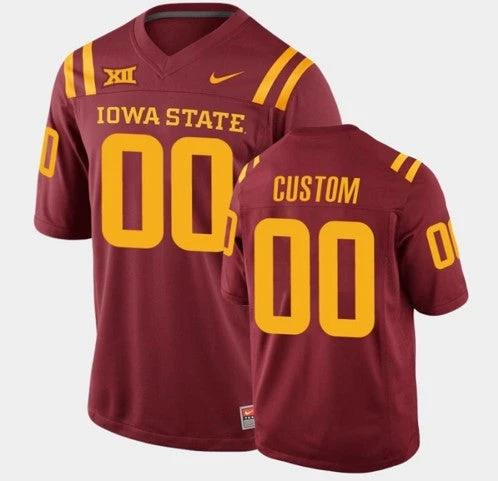 Custom Iowa State Cyclones Jersey Name and Number NCAA College Football Cardinal by My Store