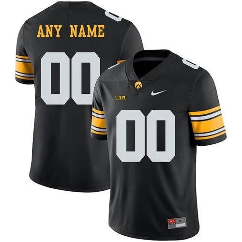 Custom Iowa Hawkeyes Jersey Name and Number College NCAA Football Replica Black by My Store