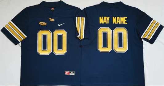 Custom Pittsburgh Panthers Jersey Name and Number NCAA College Football Dark Blue by My Store