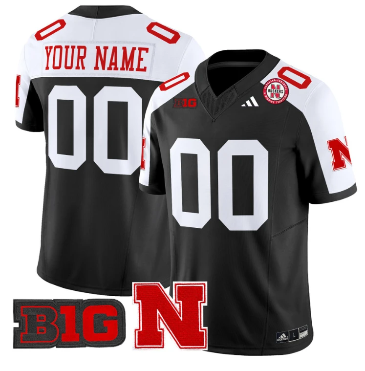 Custom Nebraska Cornhuskers Jersey Name and Number Vapor Limited Football Black Alternate by My Store