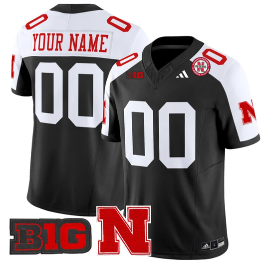 Custom Nebraska Cornhuskers Jersey Name and Number Vapor Limited Football Black Alternate by My Store