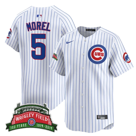 Christopher Morel Jersey #5 Chicago Cubs Wrigley Field Style Vapor Premier Limited Stitched Pinstripe by My Store