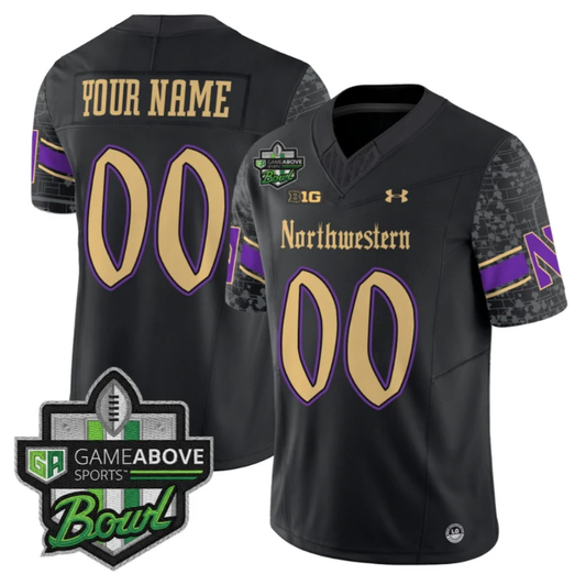 Custom Northwestern Wildcats Jersey 2025 GameAbove Sports Bowl Stitched by My Store NCAA Football Jerseys