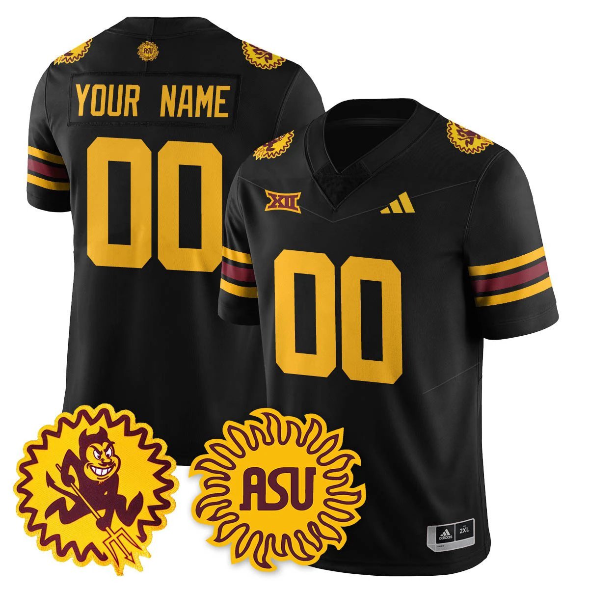 Custom Arizona State Sun Devils Jersey 1975 Throwback Uniform Stitched Black by My Store NCAA Football Jerseys