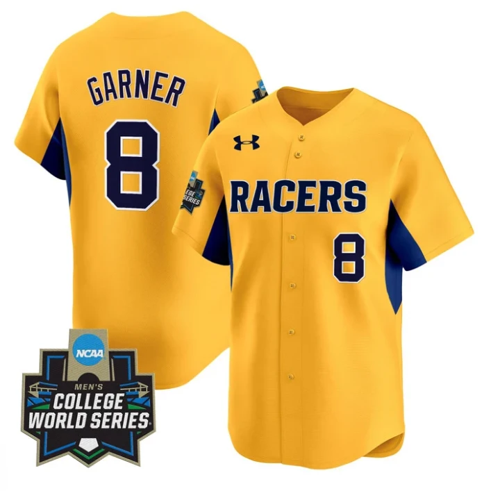 Carson Garner Jersey #8 Murray State Racers 2025 World Series Stitched Gold by My Store