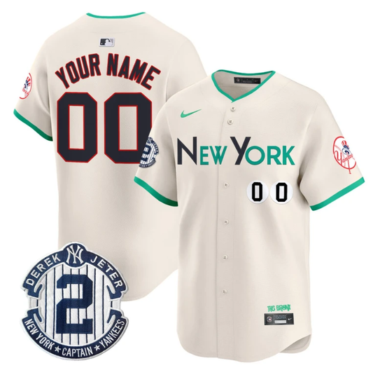 Custom New York Yankees Jersey City Connect Vapor Premier Limited Stitched Cream by My Store