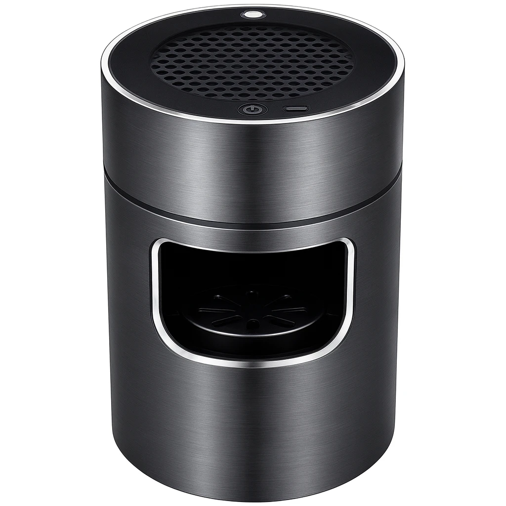 USB-powered Ashtray with HEPA Filter & Ionizer by BowLift
