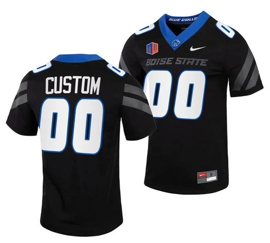 Custom Boise State Broncos Jersey Name and Number NCAA College Football Untouchable Black by My Store
