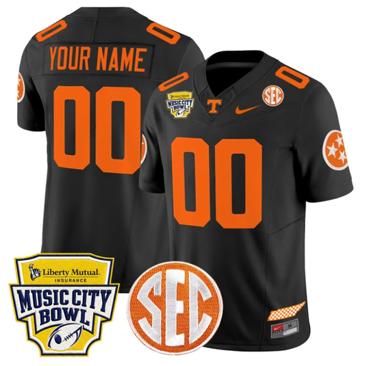 Custom Tennessee Volunteers Jersey 2025 Music City Bowl Vapor Limited by My Store NCAA Football Jerseys