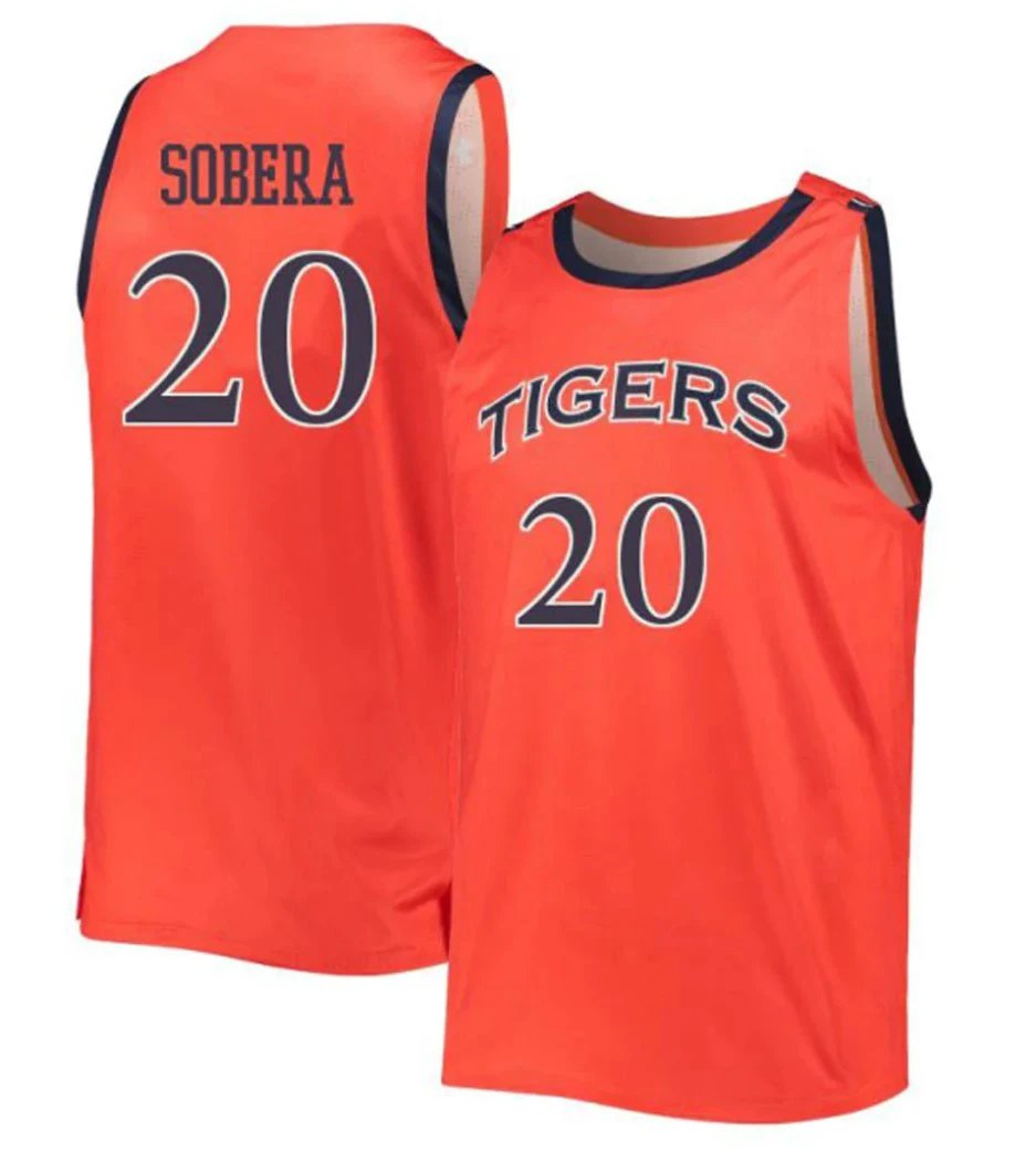 Carter Sobera Jersey Auburn Tigers College Basketball #20 by My store basketball