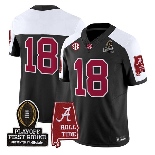 Crimson Jersey #18 Alabama Crimson 2025 Playoff First Round Stitched by My Store NCAA Football Jerseys
