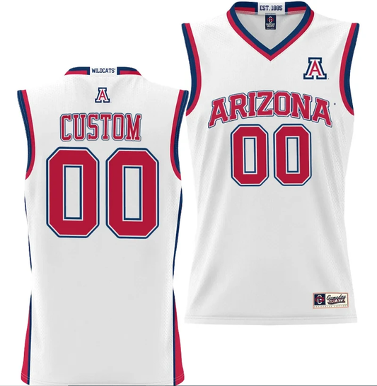 Custom Arizona Wildcats Jersey Name and Number NIL College Basketball Lightweight White by My store basketball