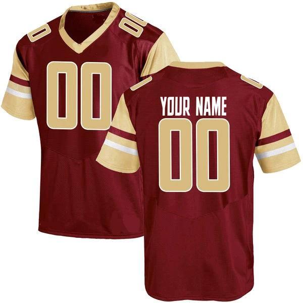 Custom Boston College Eagles Jersey Name and Number NCAA College Football Red Yellow by My Store