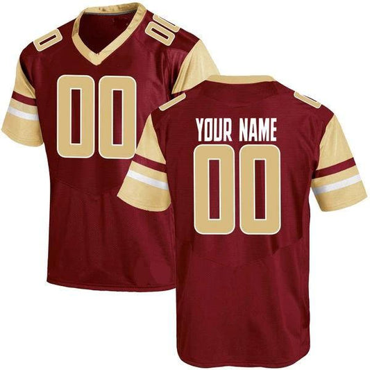 Custom Boston College Eagles Jersey Name and Number NCAA College Football Red Yellow by My Store