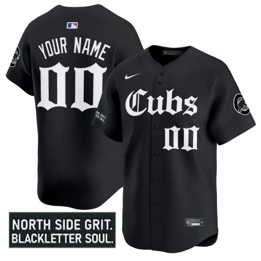 Custom Chicago Cubs Jersey Gothic North Side Edition Vapor Premier Limited Stitched Black by My Store