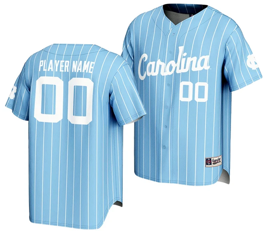 Custom North Carolina Tar Heels Jersey Name and Number Lightweight Baseball Light Blue (Copy) by My Store