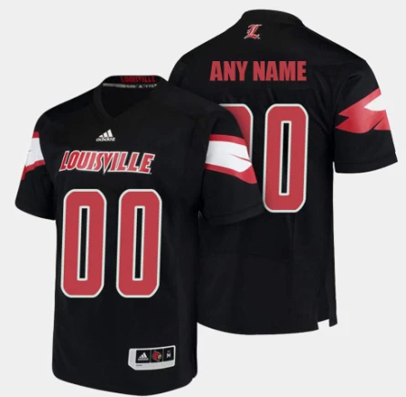 Custom Louisville Cardinals Jersey Name and Number NCAA College Football Black by My Store
