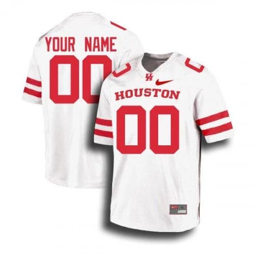 Custom Houston Cougars Jersey Name and Number NCAA College Football Replica White by My Store