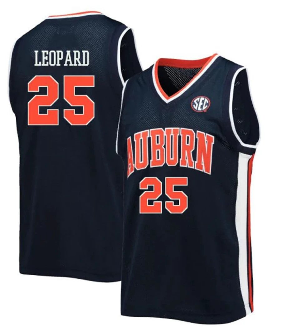 Chandler Leopard Jersey Auburn Tigers College Basketball #25 by My store basketball