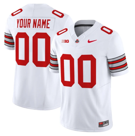 Custom Ohio State Buckeyes Jersey Heritage Stripe 2025-26 Limited Stitched White by My Store