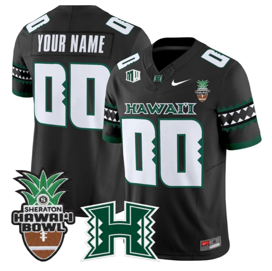 Custom Hawai'i Rainbow Warriors Jersey 2025 Hawai'i Bowl Stitched by My Store NCAA Football Jerseys