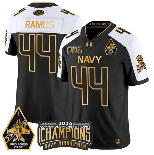 Colin Ramos Jersey #44 Navy Midshipmen Commander-in-chief's Trophy Alternate by NCAA Football Jersey