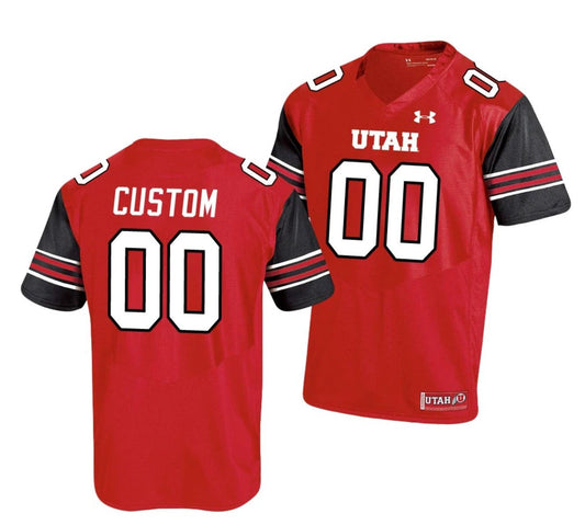 Custom Utah Utes Jersey Name and Number NCAA College Football Replica Red by My Store