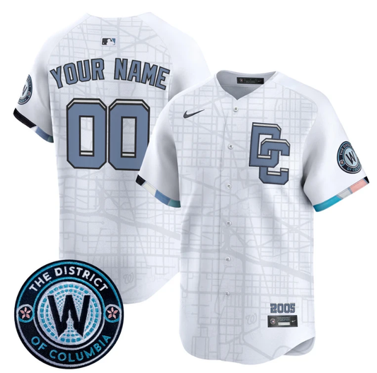 Custom Washington Nationals Jersey 2025 City Connect Vapor Premier Limited Stitched White by My Store