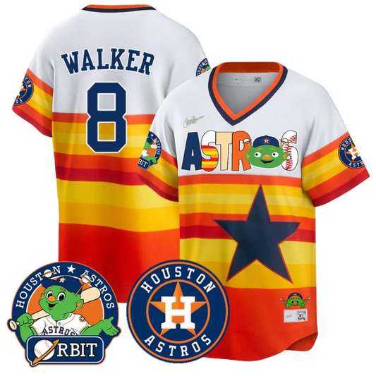 Christian Walker Jersey #8 Houston Astros Orbit Vapor Premier Limited Stitched Cooperstown by My Store