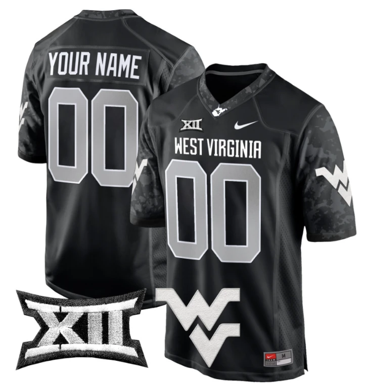 Custom West Virginia Mountaineers Jersey Name, Number Game Football Coal by My Store