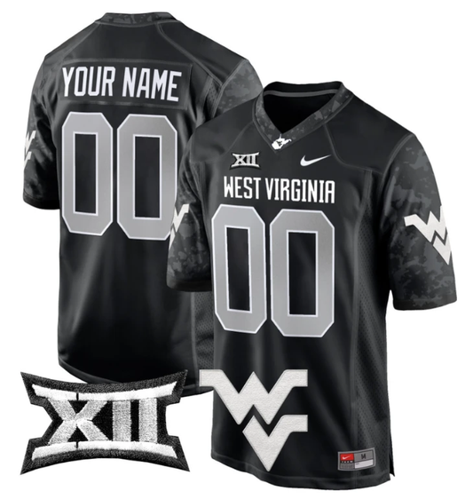 Custom West Virginia Mountaineers Jersey Name, Number Game Football Coal by My Store