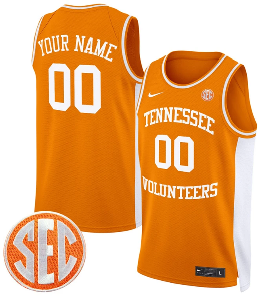 Custom Tennessee Vols Jersey Name, Number 2024 Swingman Basketball Orange by My store basketball