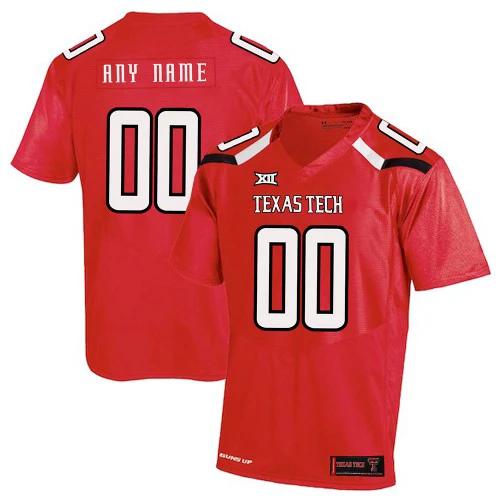 Custom Texas Tech Red Raiders Jersey Name and Number NCAA College Football Red by My Store