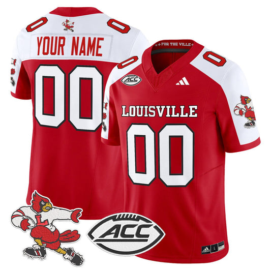 Custom Louisville Cardinals Jersey 1980s Throwback Limited Stitched Red Alter by My Store NCAA Football Jerseys