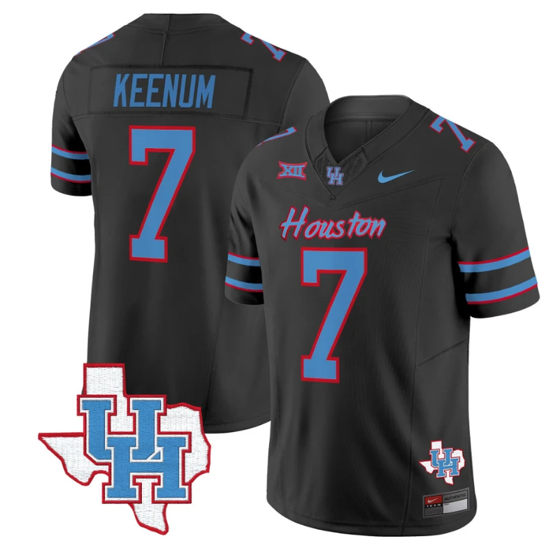 Case Keenum Jersey #7 Houston Cougars Oilers Jersey Inspired Vapor College Football Limited Stitched Black by My Store
