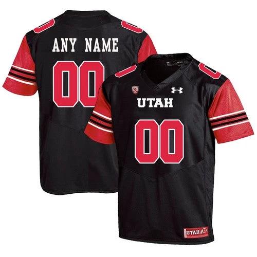 Custom Utah Utes Jersey Name and Number NCAA College Football Black by My Store