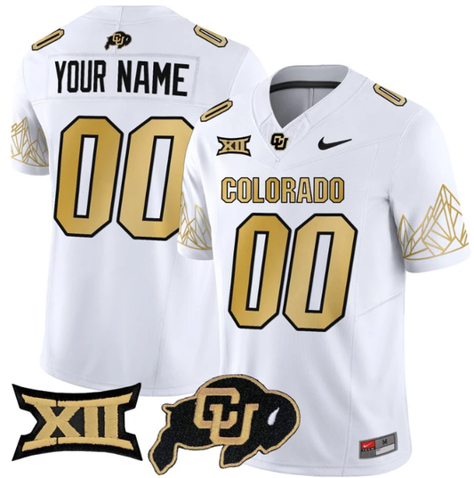 Custom Colorado Buffaloes Jersey Name, Number Vapor Big 12 XII Patch White Limited by My Store