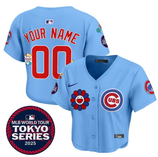 Custom Chicago Cubs Jersey Tokyo Series 2025 Crop Top Baseball Stitched Pinstripe by My Store