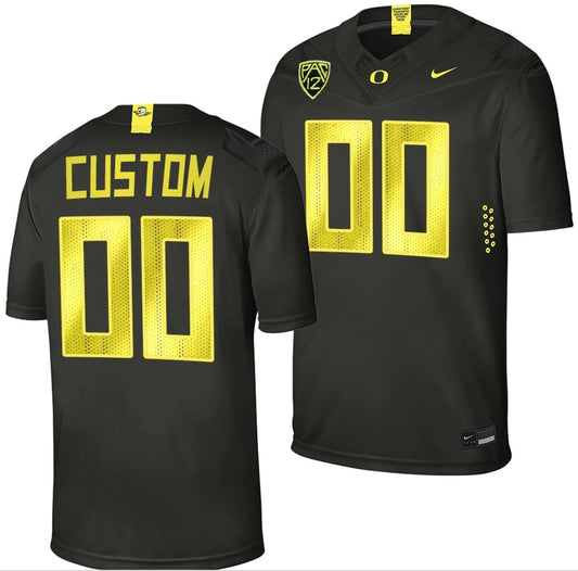 Custom Oregon Ducks Jersey Name and Number NCAA College Football Replica Black by My Store