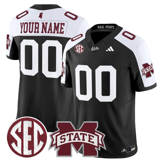 Custom Mississippi State Bulldogs Jersey Name, Number Dark Mode Stitched Black Alter by My Store NCAA Football Jerseys