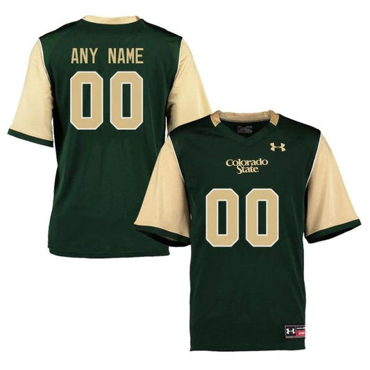 Custom Colorado State Rams Jersey Name and Number NCAA College Football Green by My Store