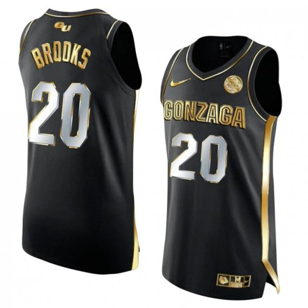 Colby Brooks Jersey Gonzaga Bulldogs College Basketball Black #201 by My store basketball