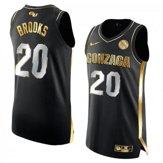 Colby Brooks Jersey Gonzaga Bulldogs College Basketball Black #201 by My store basketball