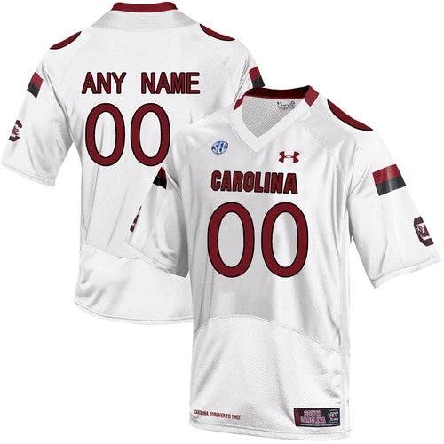 Custom South Carolina Gamecocks Jersey Name and Number College NCAA Football White by My Store