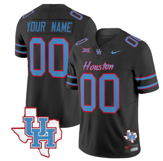 Custom Houston Cougars Jersey Name and Number Inspired Vapor College Football Limited All Stitched Black by My Store