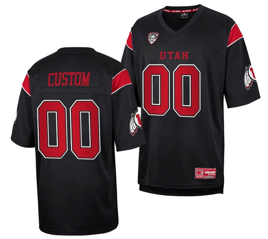 Custom Utah Utes Jersey Name and Number Throwback Black College Football 2023 by My Store