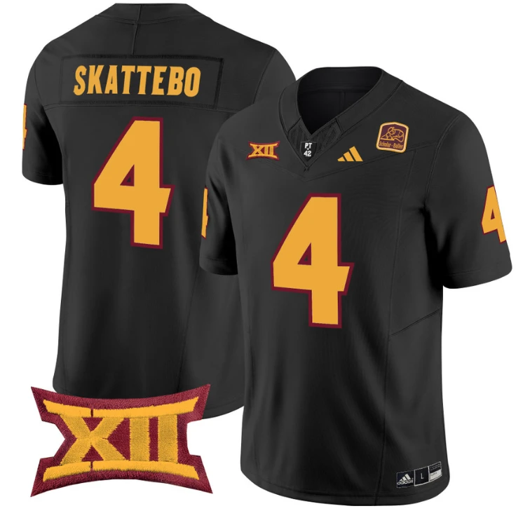 Cam Skattebo Jersey #4 Arizona State Sun Devils Vapor Limited College Football Black by My Store