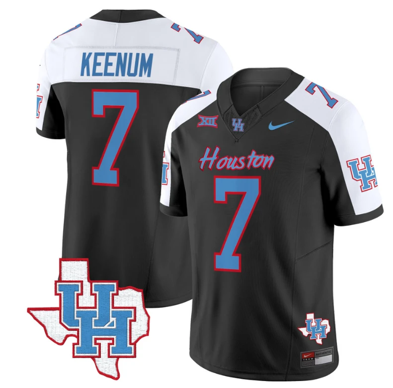 Case Keenum Jersey #7 Houston Cougars Oilers Jersey Inspired Vapor College Football Limited Stitched Black Alternate by My Store