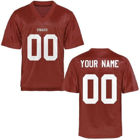 Custom UMass Minutemen Jersey Name and Number NCAA College Football Red by My Store